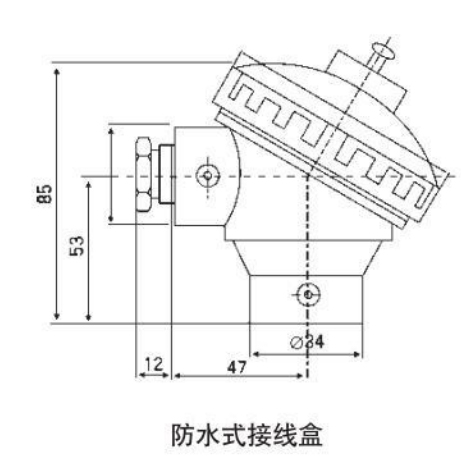 熱電偶溫度計防水式接線盒圖